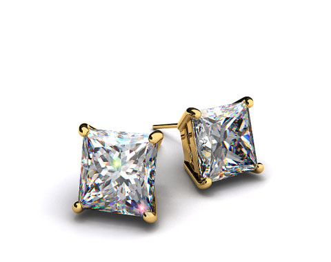 18k Yellow Gold Stud Earring Settings